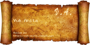 Vuk Anita névjegykártya